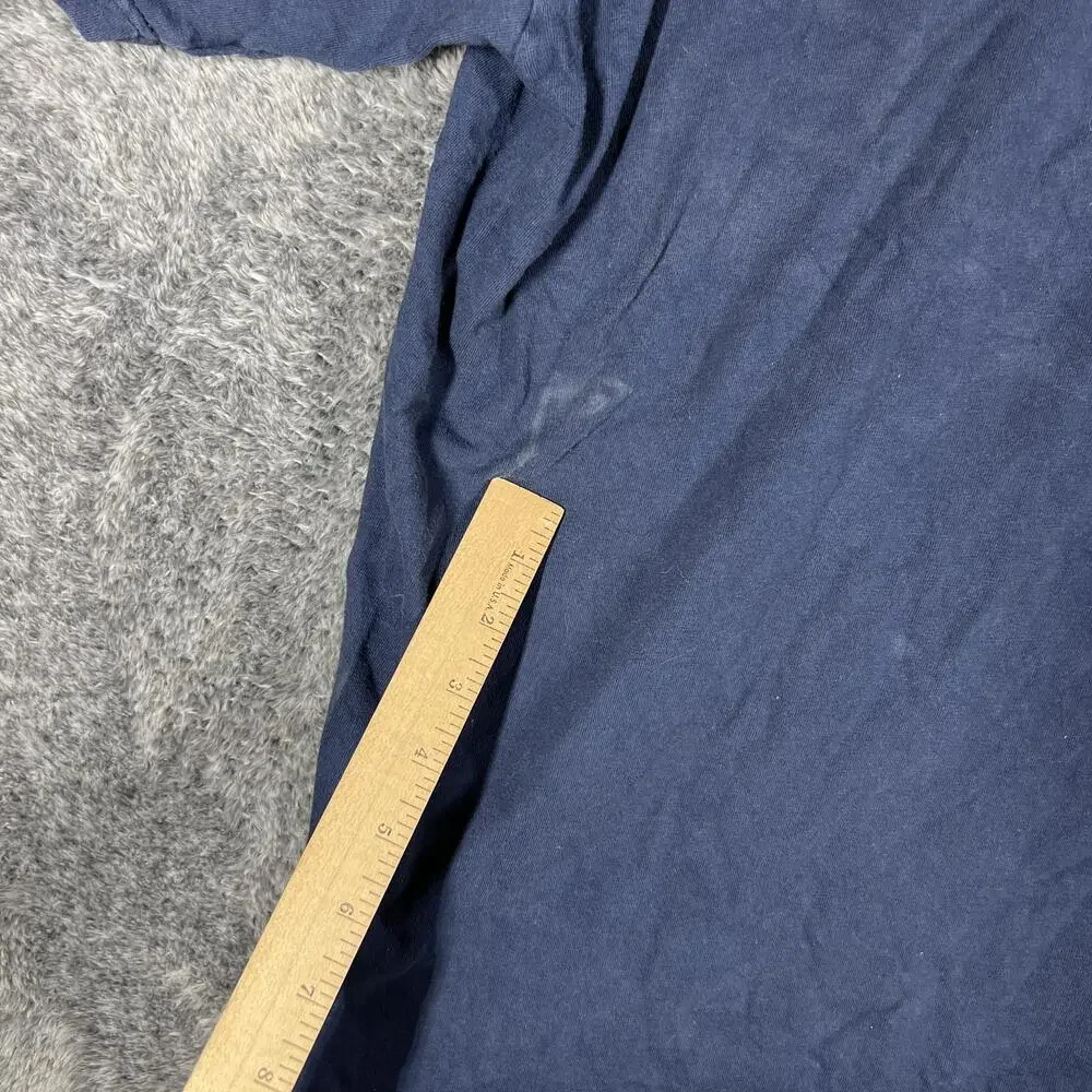 The North Face Shirt Mens L Blue Short Sleeve Crew Neck Mountain Grid Graphic